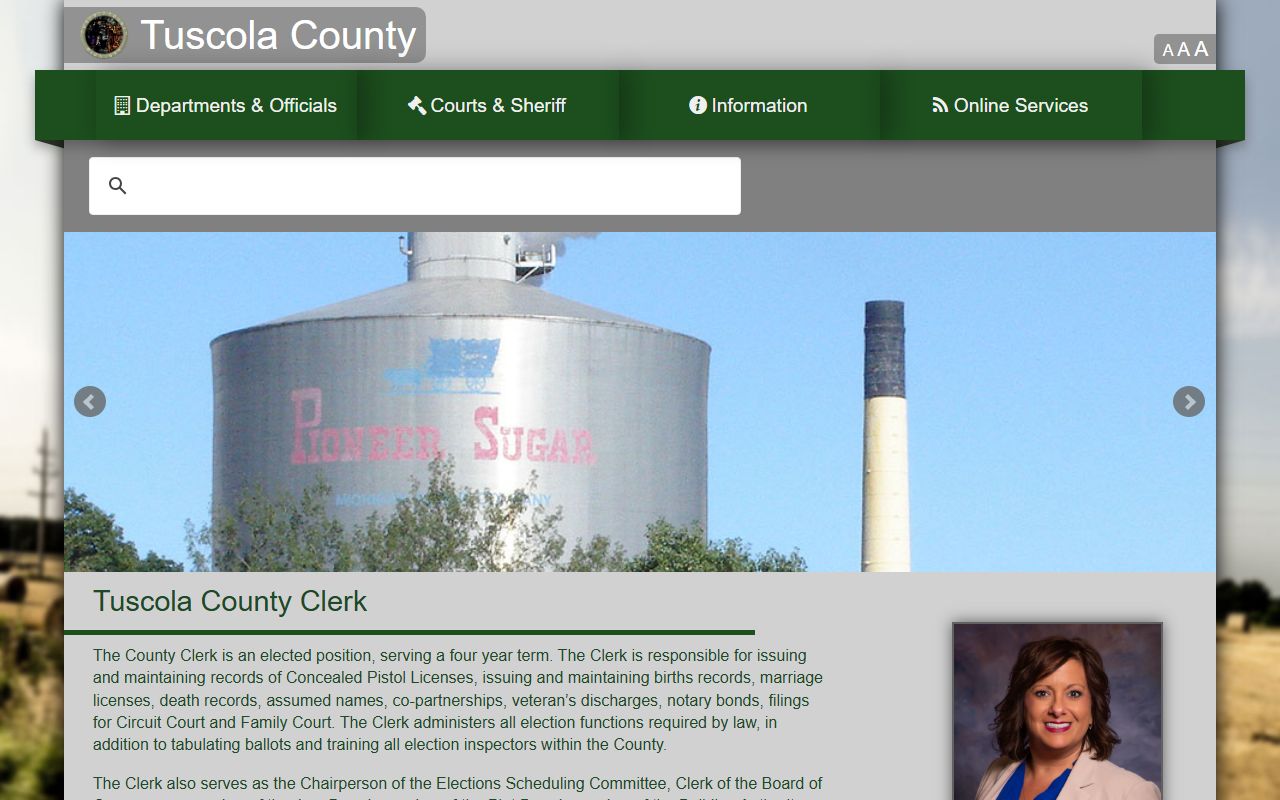 Tuscola County court records and vital records at the County Clerk office
