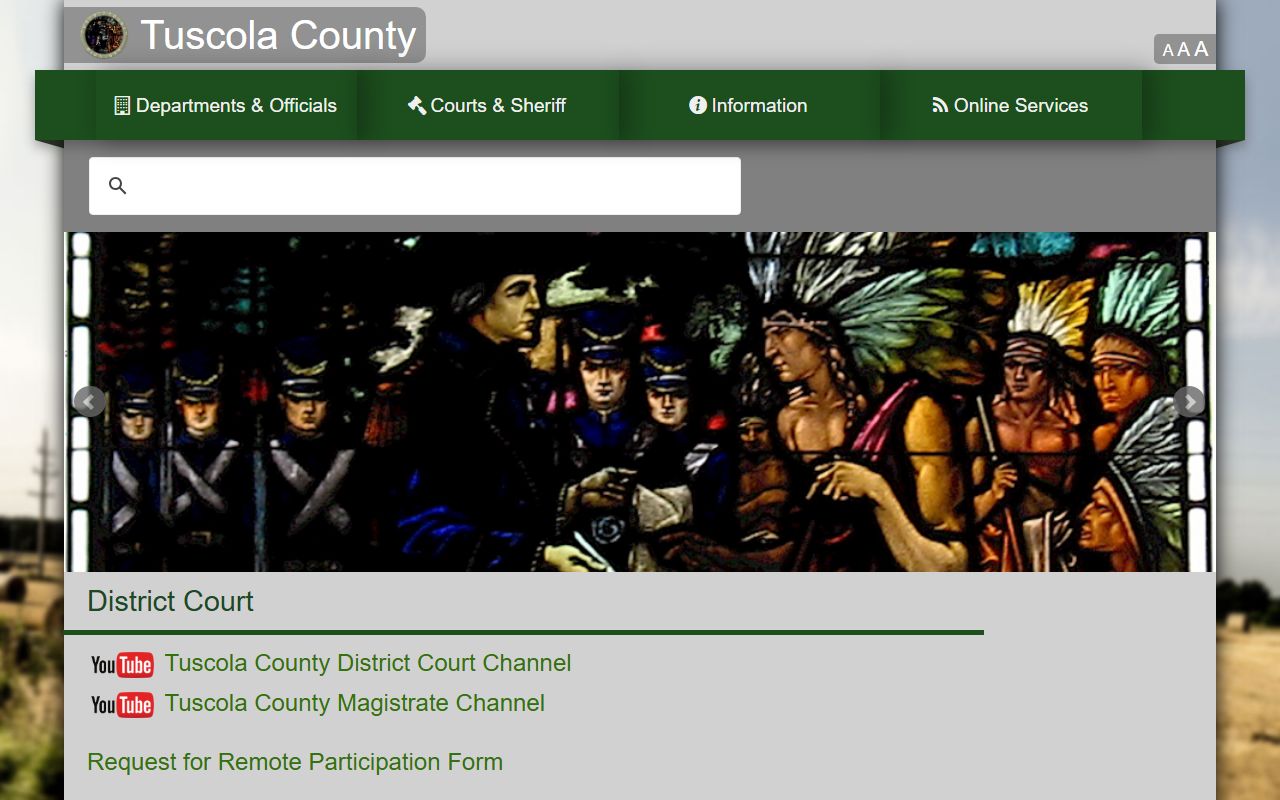 Tuscola County 71B District Court page for traffic ticket payment and records