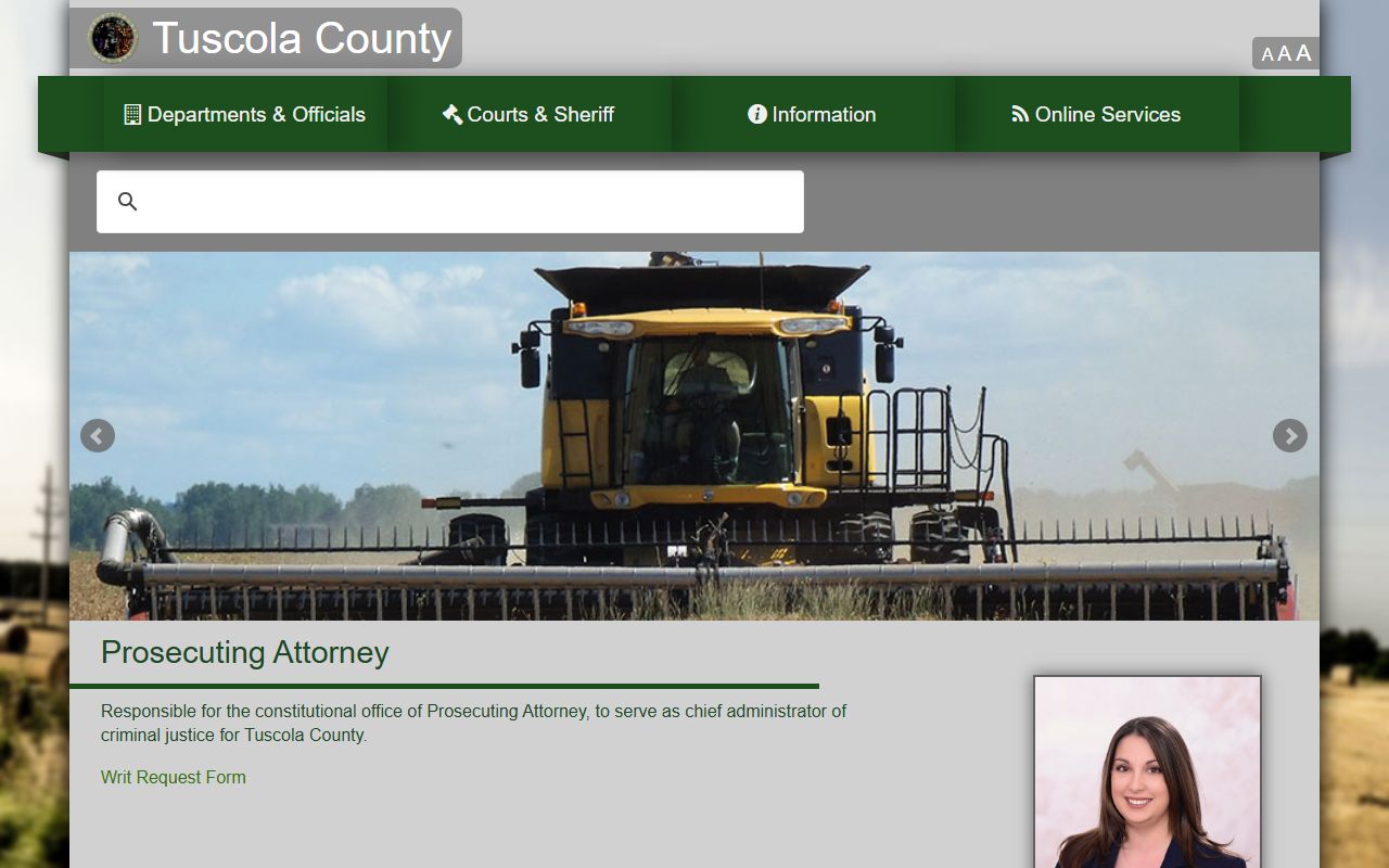 Tuscola County criminal court records prosecutor office