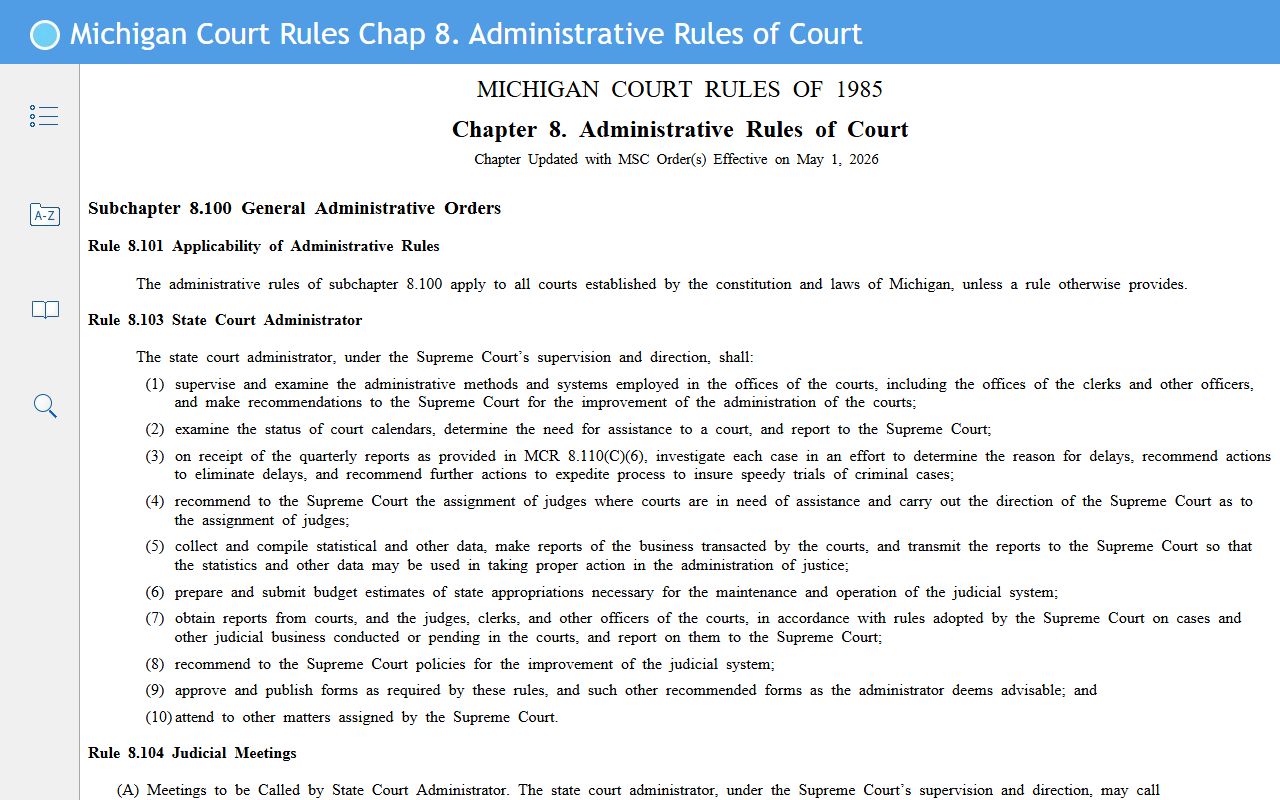 Tuscola County court records management and public access guidance from Michigan Courts